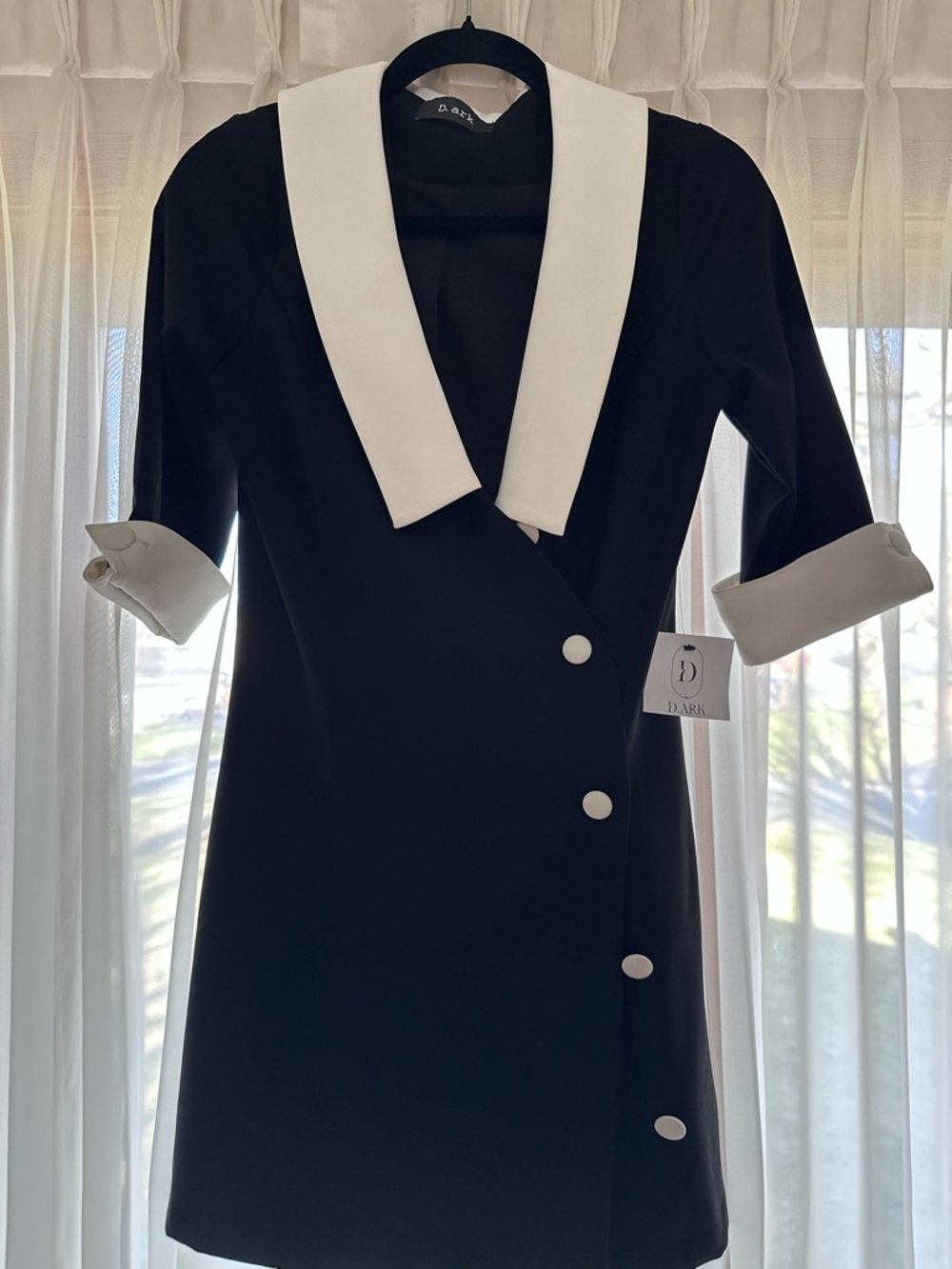 D.ARK Black and White Dress